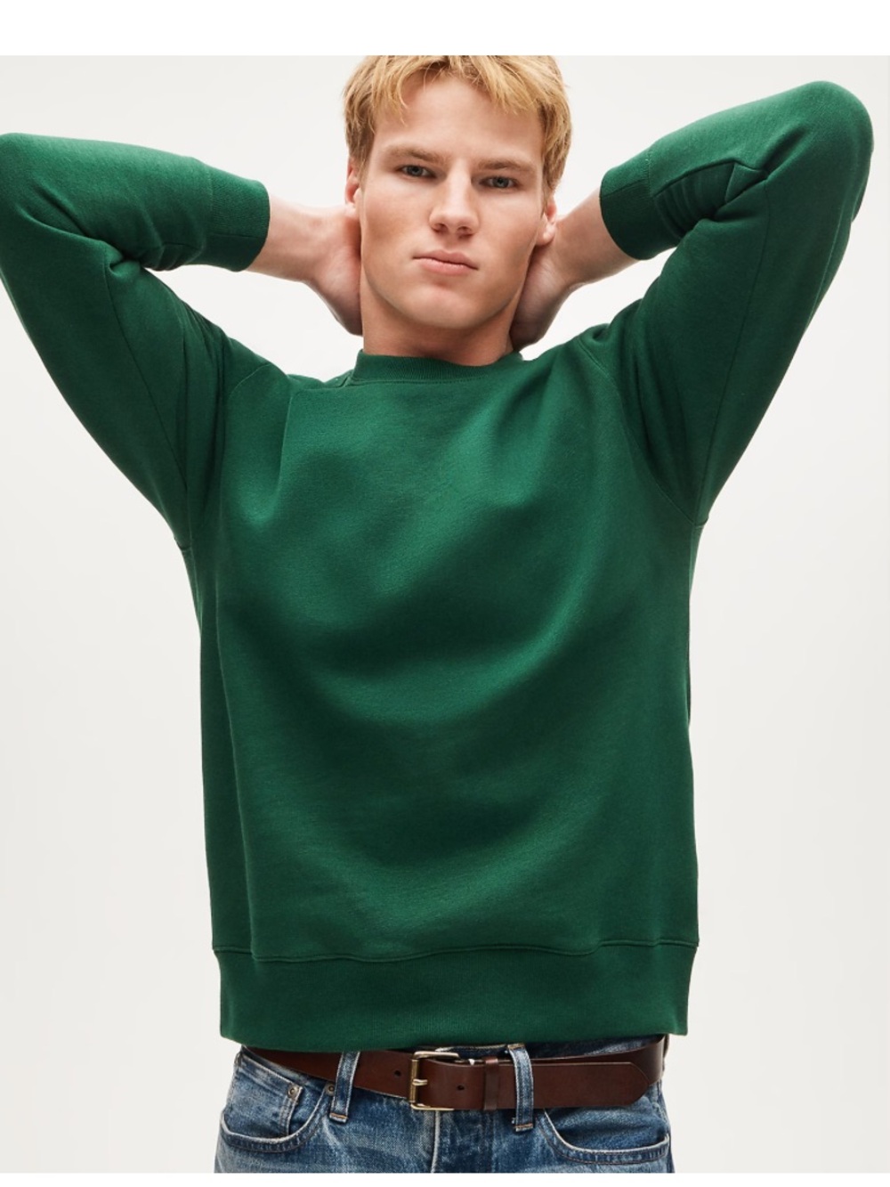 J. Crew '83 fleece crewneck sweatshirt - Serene Spruce